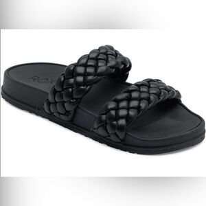 Roxy Black Double Braided Sandals